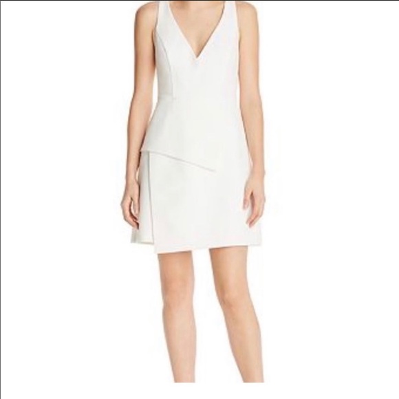 BCBGMaxAzria Dresses & Skirts - bcbgmaxazria asymmetrical cocktail dress - white